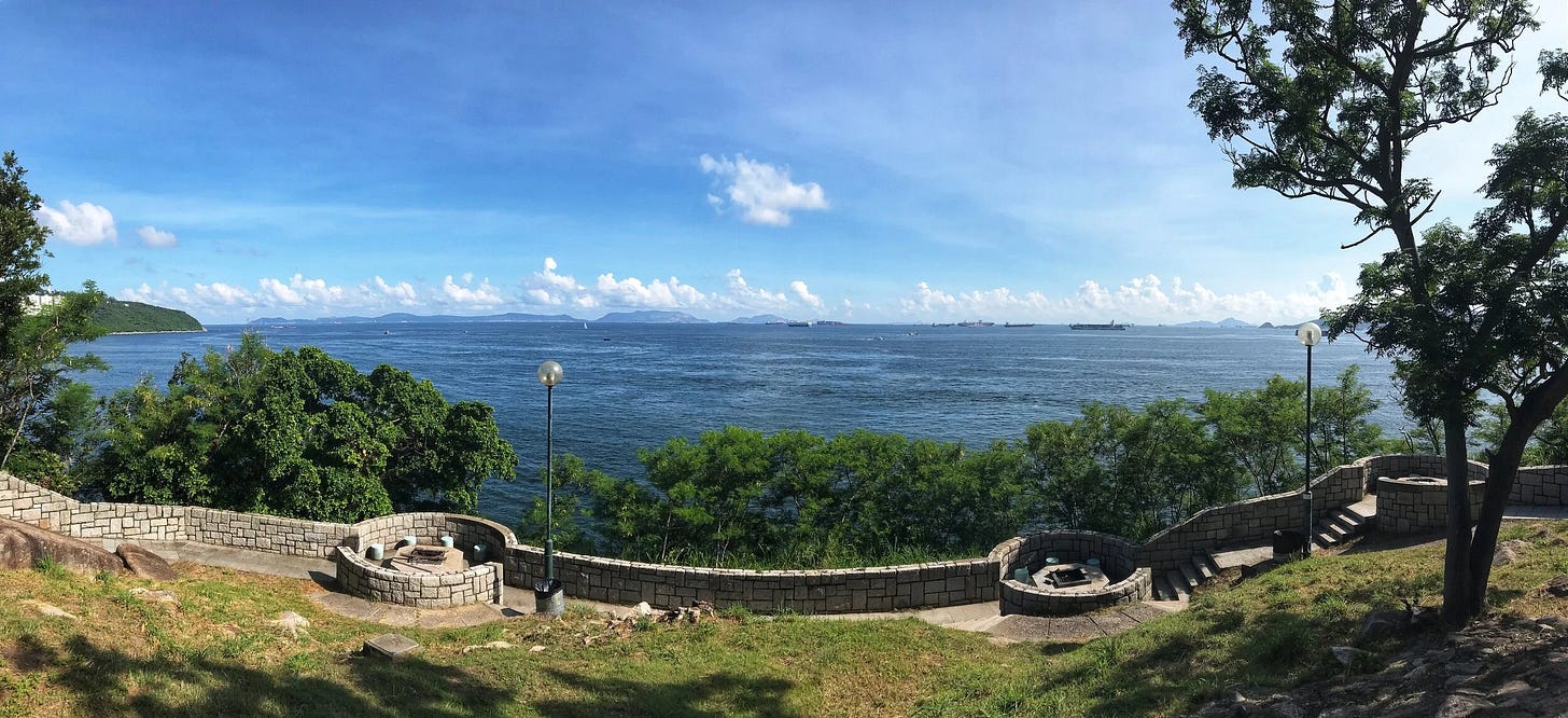  Beach view barbecue area at Chung Hom Kok Park 