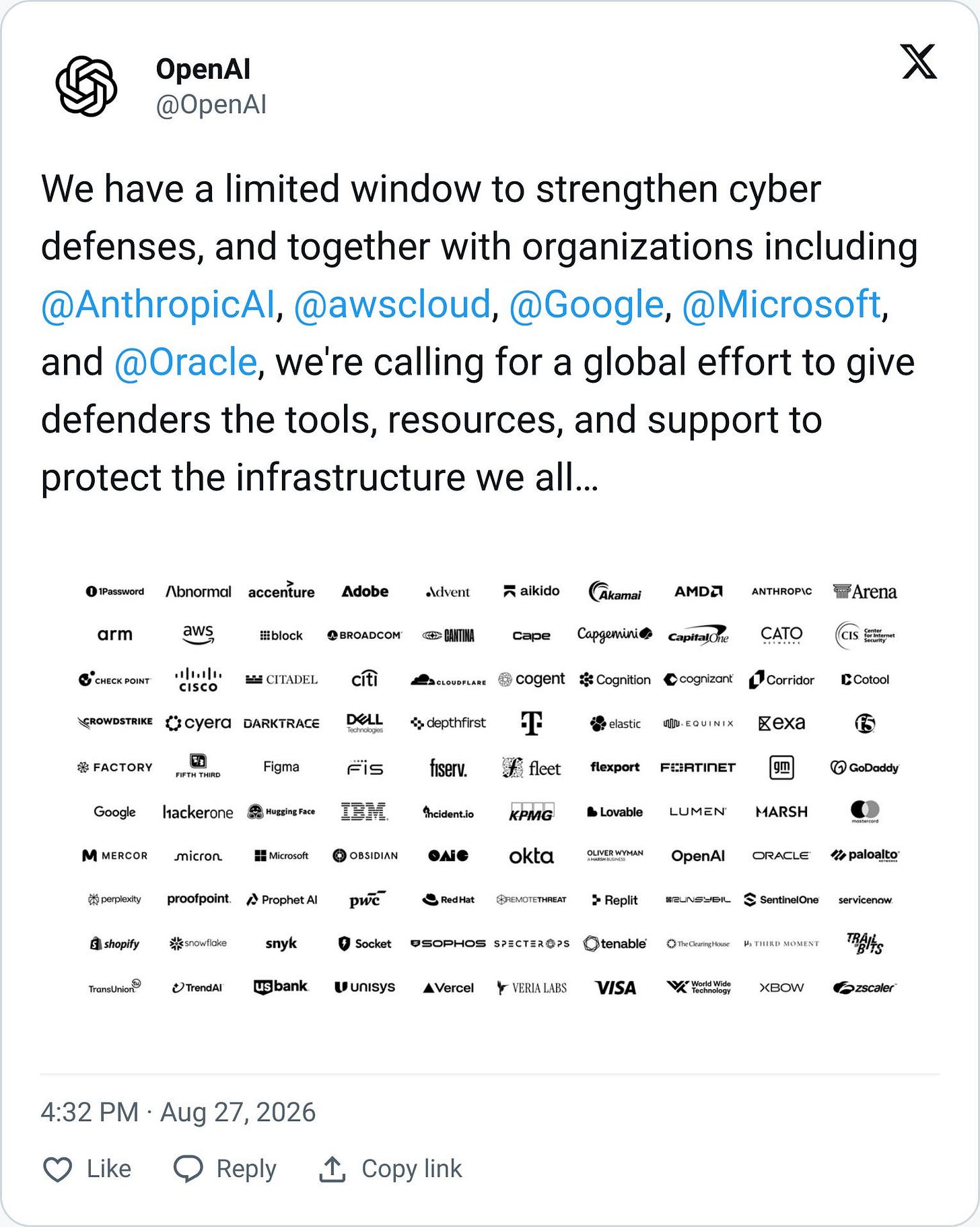 Tweet screenshot