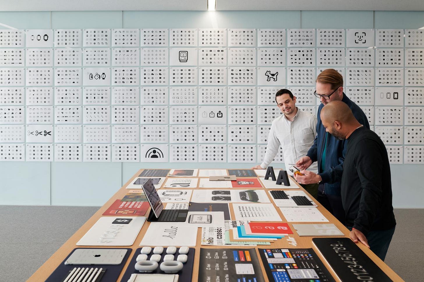 At Apple Park, Alan Dye and two graphic designers discuss SF and SF Symbols typefaces at Apple Park