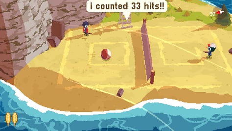 Various sceneries from the video game showcasing a forest, beach, graveyard, stickball yard, gliding over the island