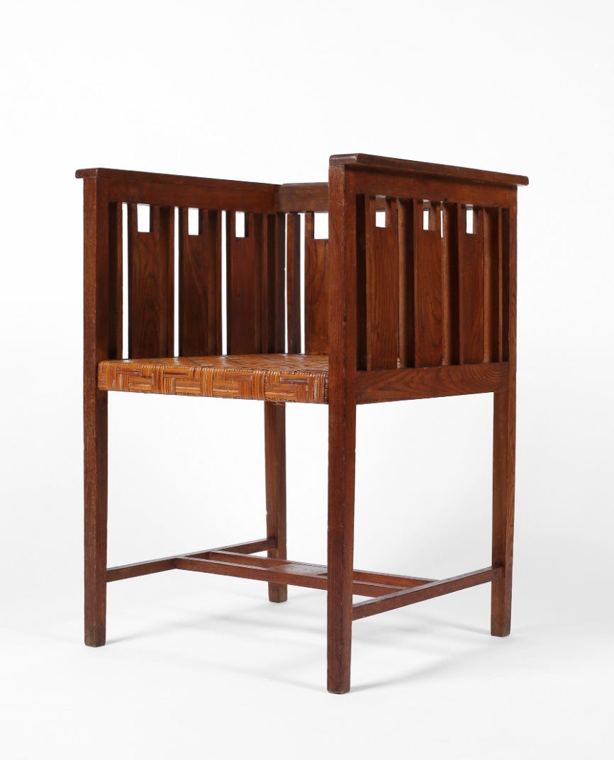 SAUCE., c. 1910 German Geometric Secessionist Armchair, £1,650
