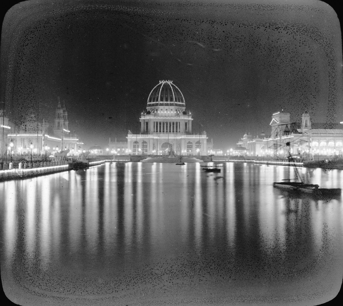 THE COLUMBIAN EXPOSITION LIT UP WITH ELECTRIC LIGHTS
