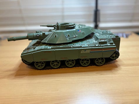 Photos of toys and collectibles.