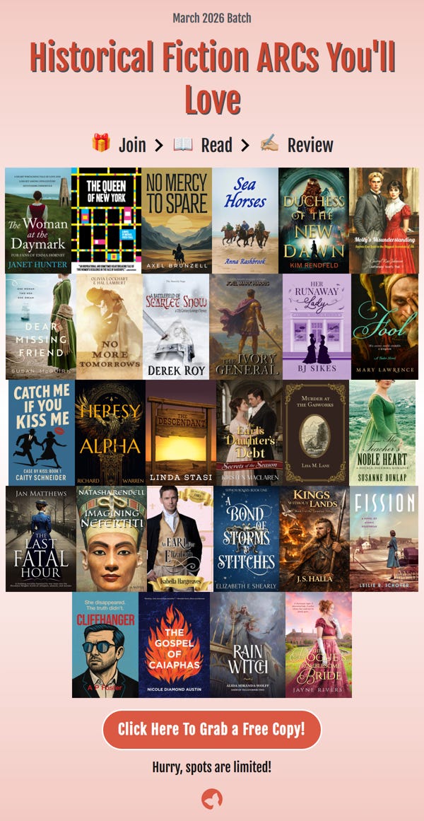 Poster of historical fiction books
