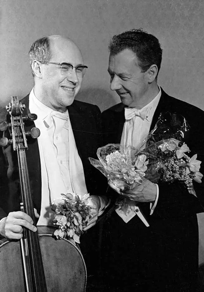 Mstislav Rostropovich and Benjamin Britten Mstislav Rostropovich and Benjamin Britten