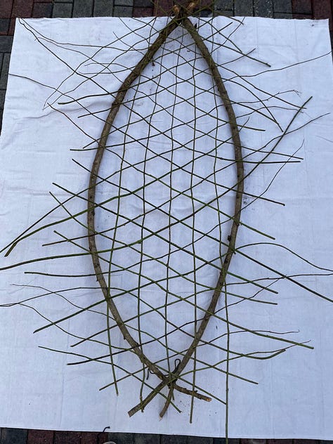 Mother Earth provided the materials to weave a cover for the coffin.