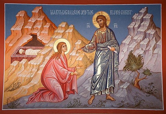 St. Mary Magdalene with Risen Christ – Icon – TOM PERNA