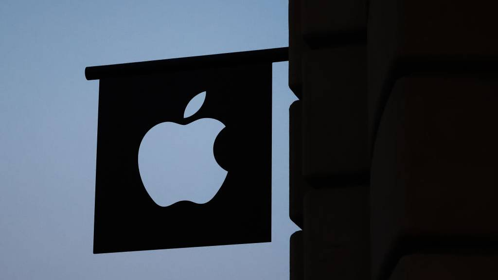 Apple logo is seen near the store in Amsterdam, Netherlands Apple logo is seen near the store in Amsterdam, Netherlands