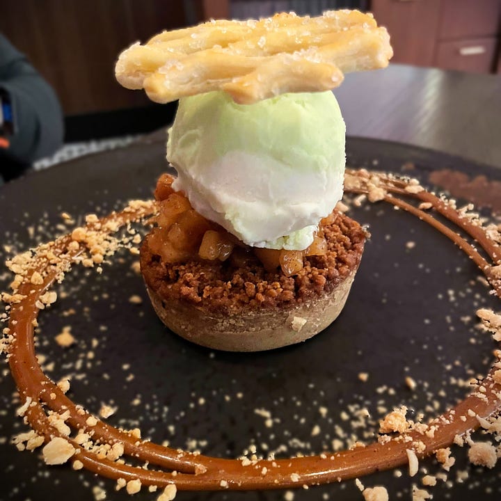 Sticky Toffee Pudding and Apple Cheesecake at Hell's Kitchen Las Vegas