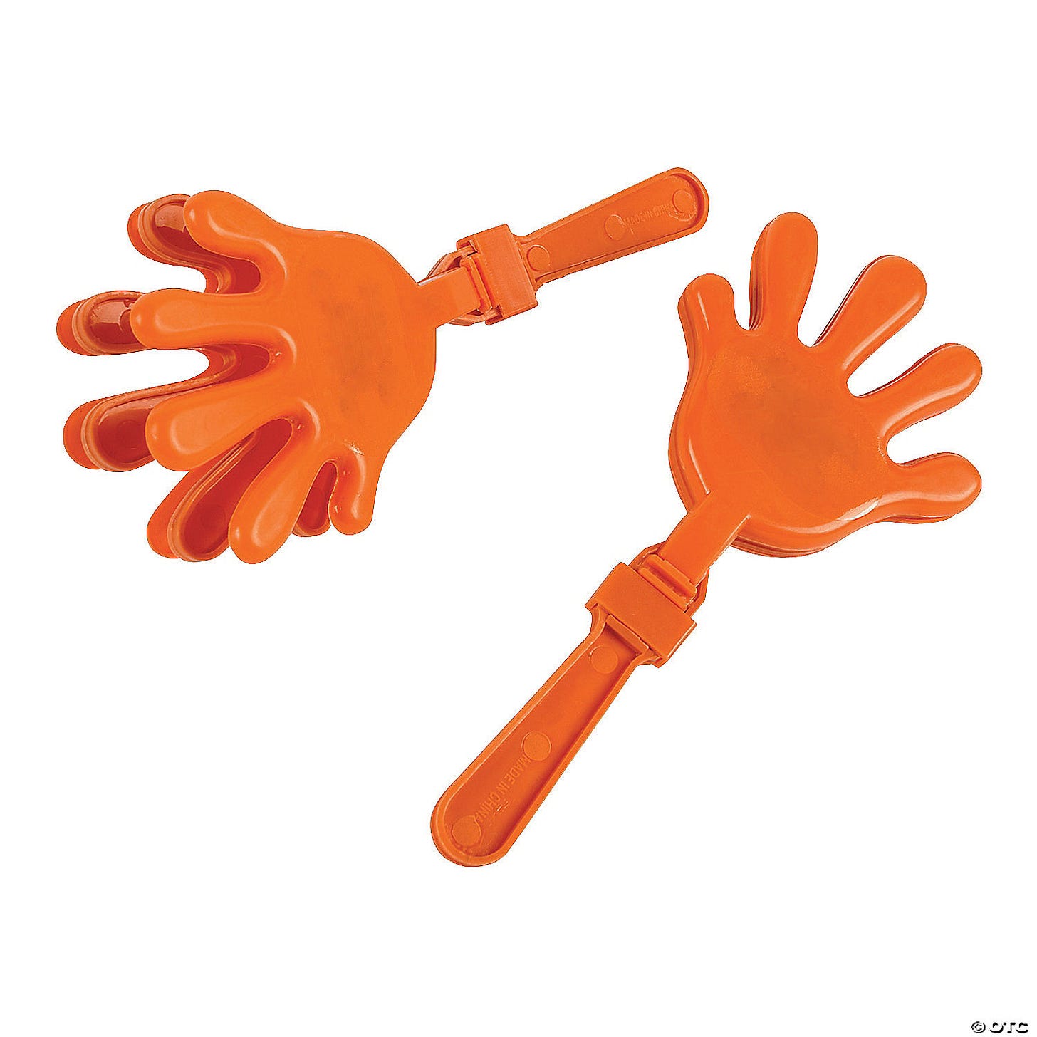 Plastic Orange Hand Clappers | Fun Express