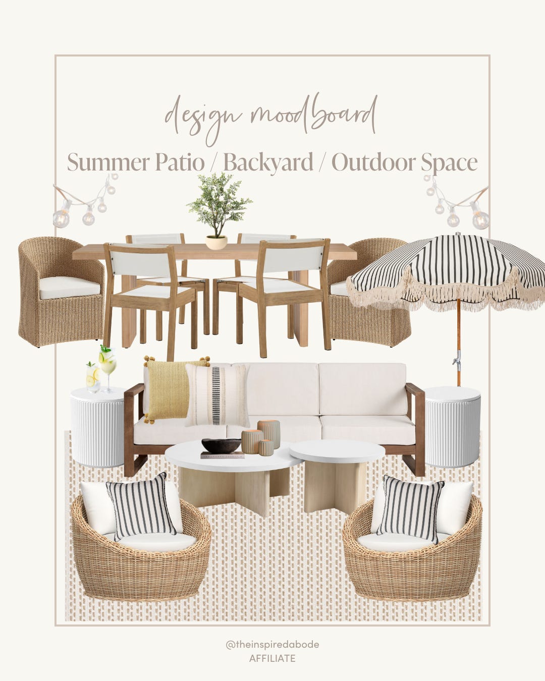 summer patio and backyard design with natural accents and stripes summer patio and backyard design with natural accents and stripes