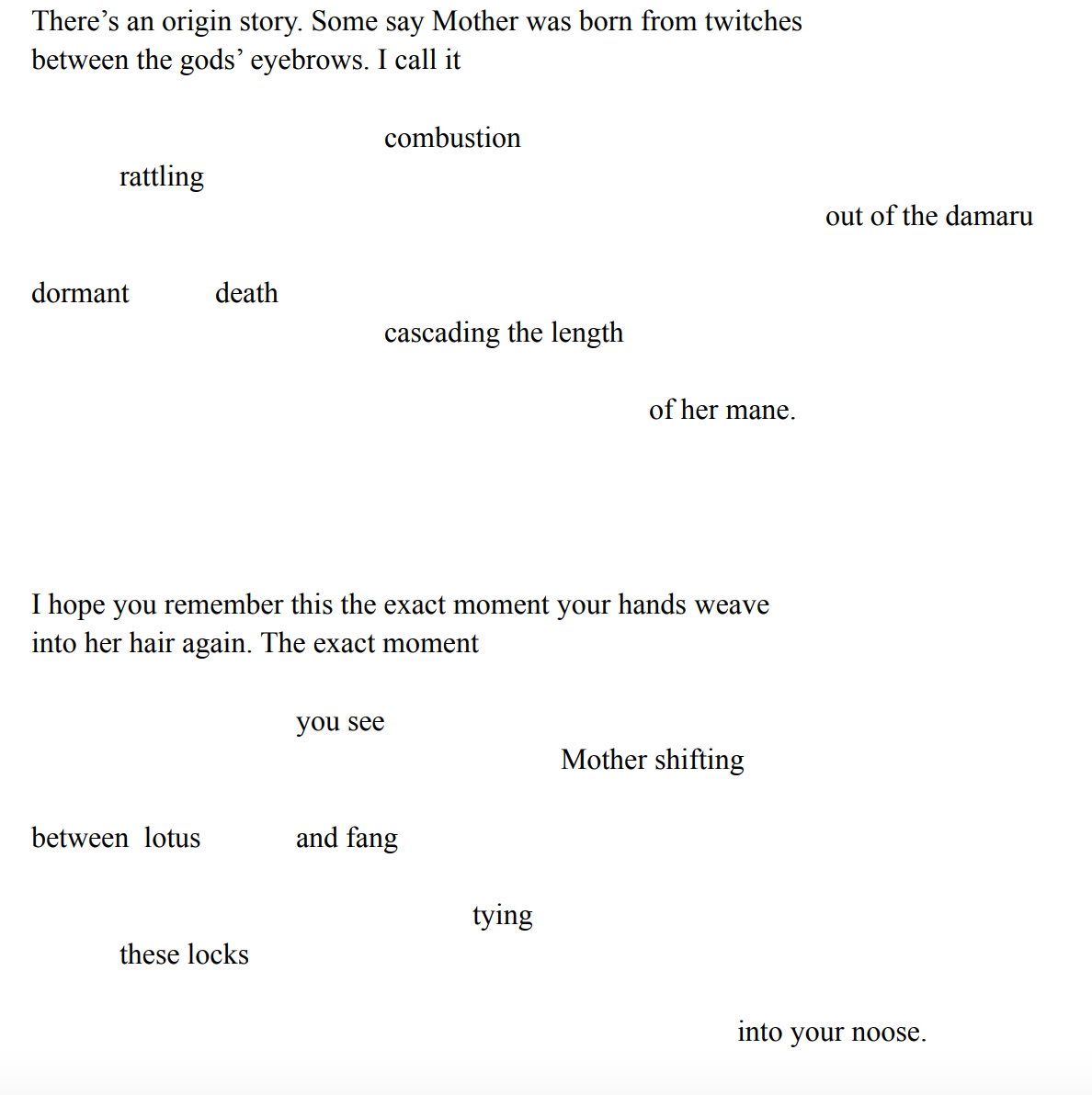 Today's poem was uploaded as an image in order to preserve the spacing.