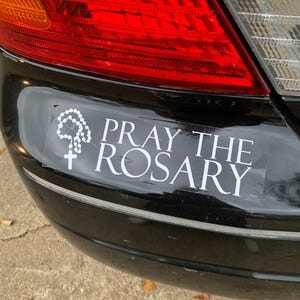 PRAY THE ROSARY Bumper Sticker - Etsy