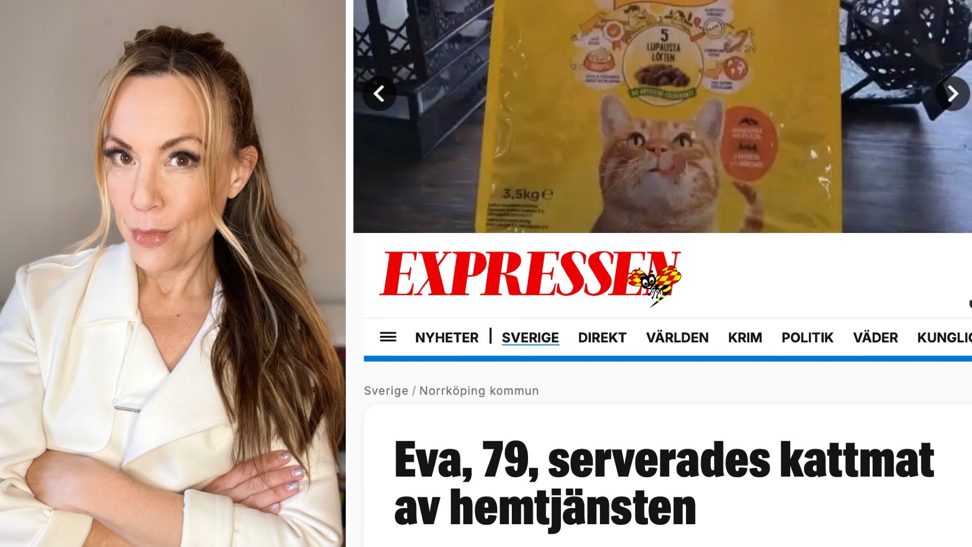 Våra äldre far illa i det nya Sverige (obs kattmat är inte kräm)