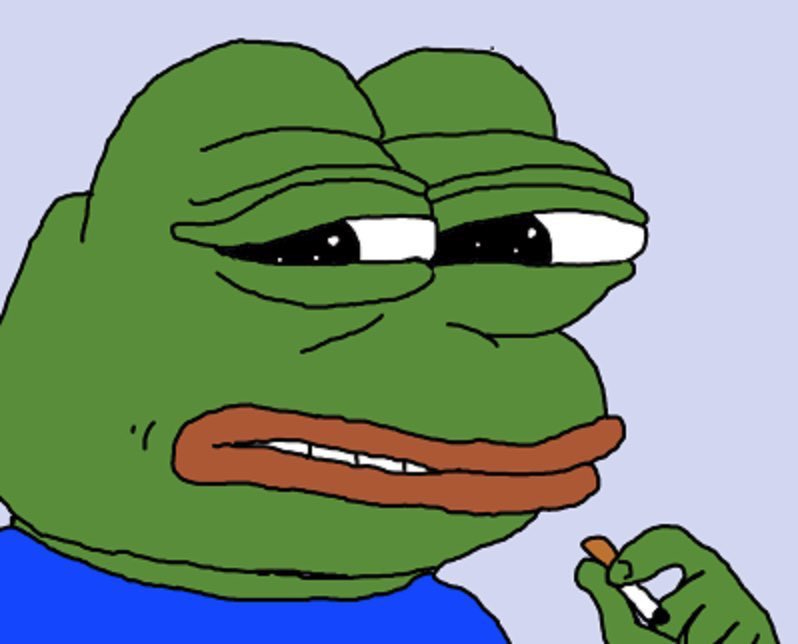 reactions on X: "pepe frog cringe cigarette https://t.co ...