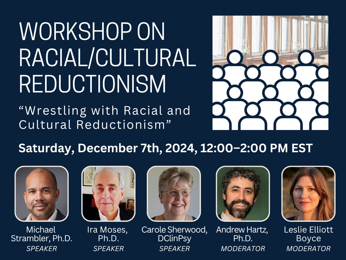 Decorative image with workshop title, date, and speakers' headshots