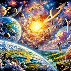 2:1 The heavens and the earth were finished, and all their vast array.