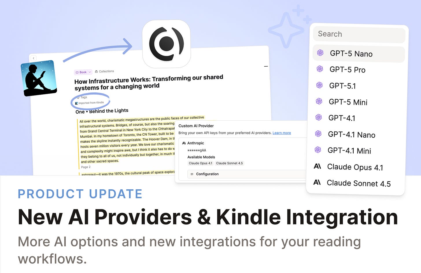 AI Model Provider & Kindle Integration!