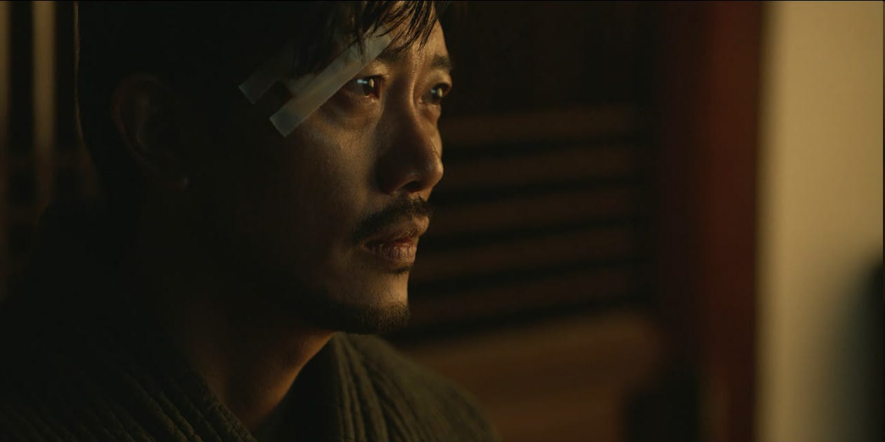 Choi Mu-jin at the temple, episode six of My Name (2021)