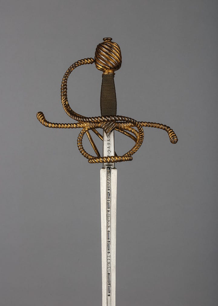 ensuite rapier and dagger from The Met