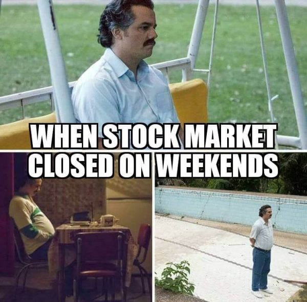 when stock market is closed meme - Trade Brains