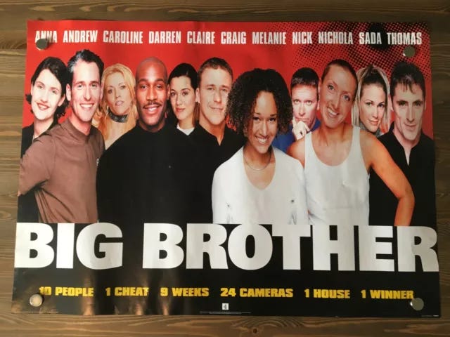 BIG BROTHER UK Series 1 2000 Channel 4 Licensed Glossy Poster Pyramid  Vintage £14.99 - PicClick UK