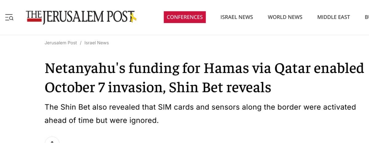 new-york-times-reports-that-netanyahu-was-behind-major-funding-for-hamas-through-qatar-as-he-calls-critics-pro-hamas