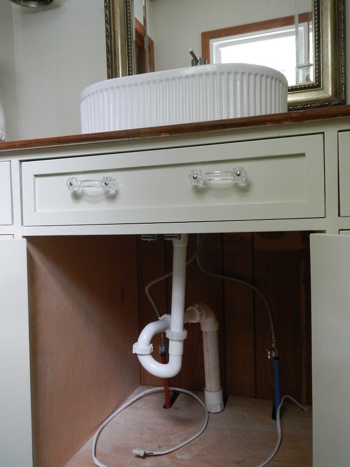Master Bathroom sink and plumbing