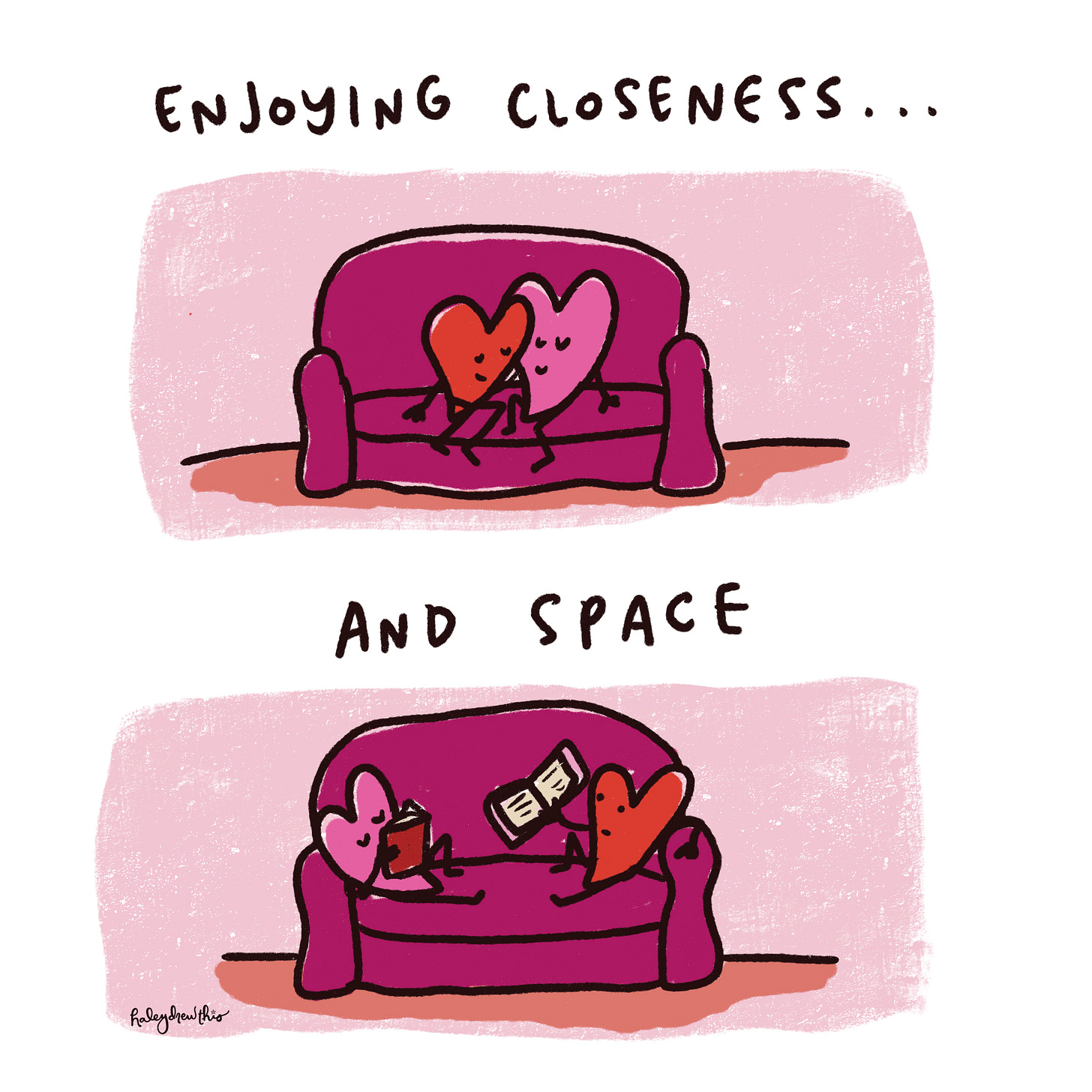Enjoying closeness and space