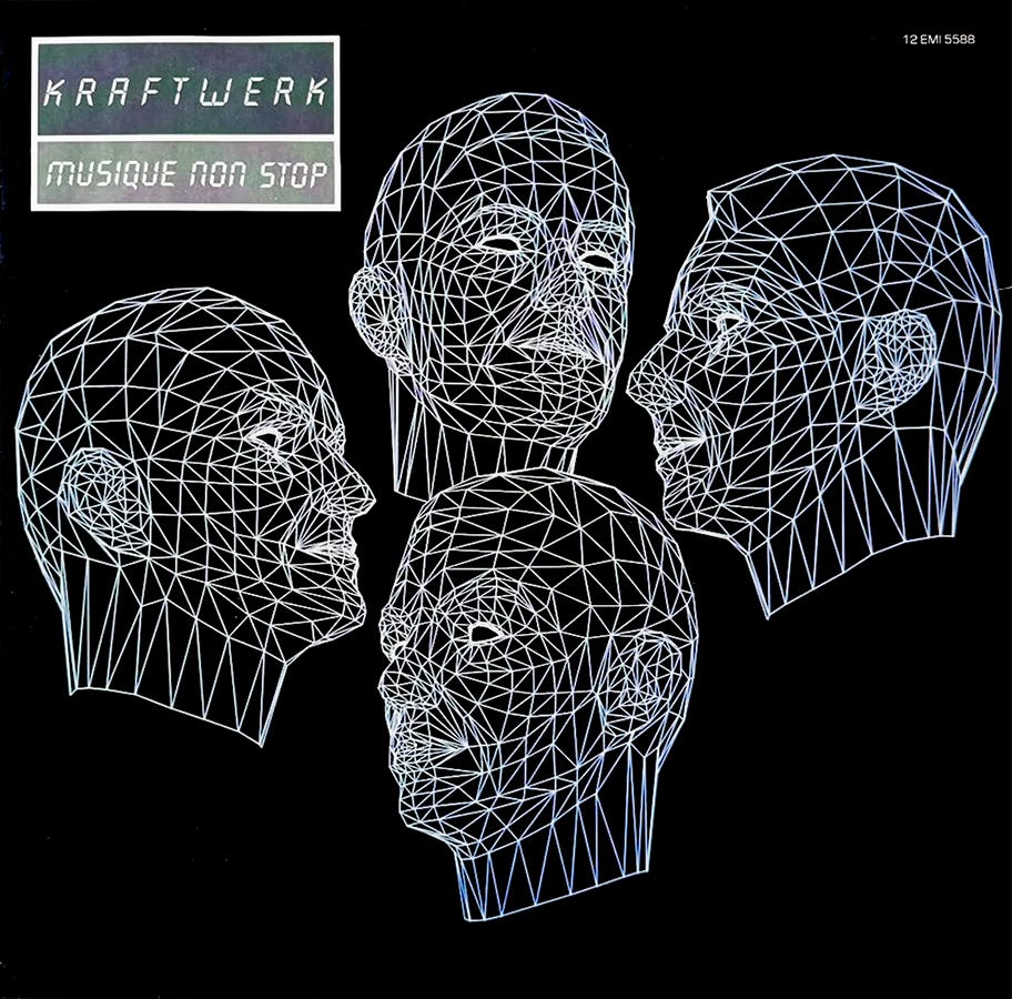 Kraftwerk, Musique Non Stop, (12" Single), 12 EMI 5588, EMI, 1986 [Covet The Cover]