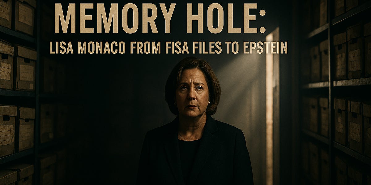 A Wray of Light Through the Memory Hole: Lisa Monaco from FISA Files to Epstein