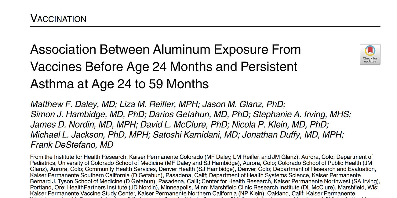 Aluminium, Asthma, Autism and Alzheimer's