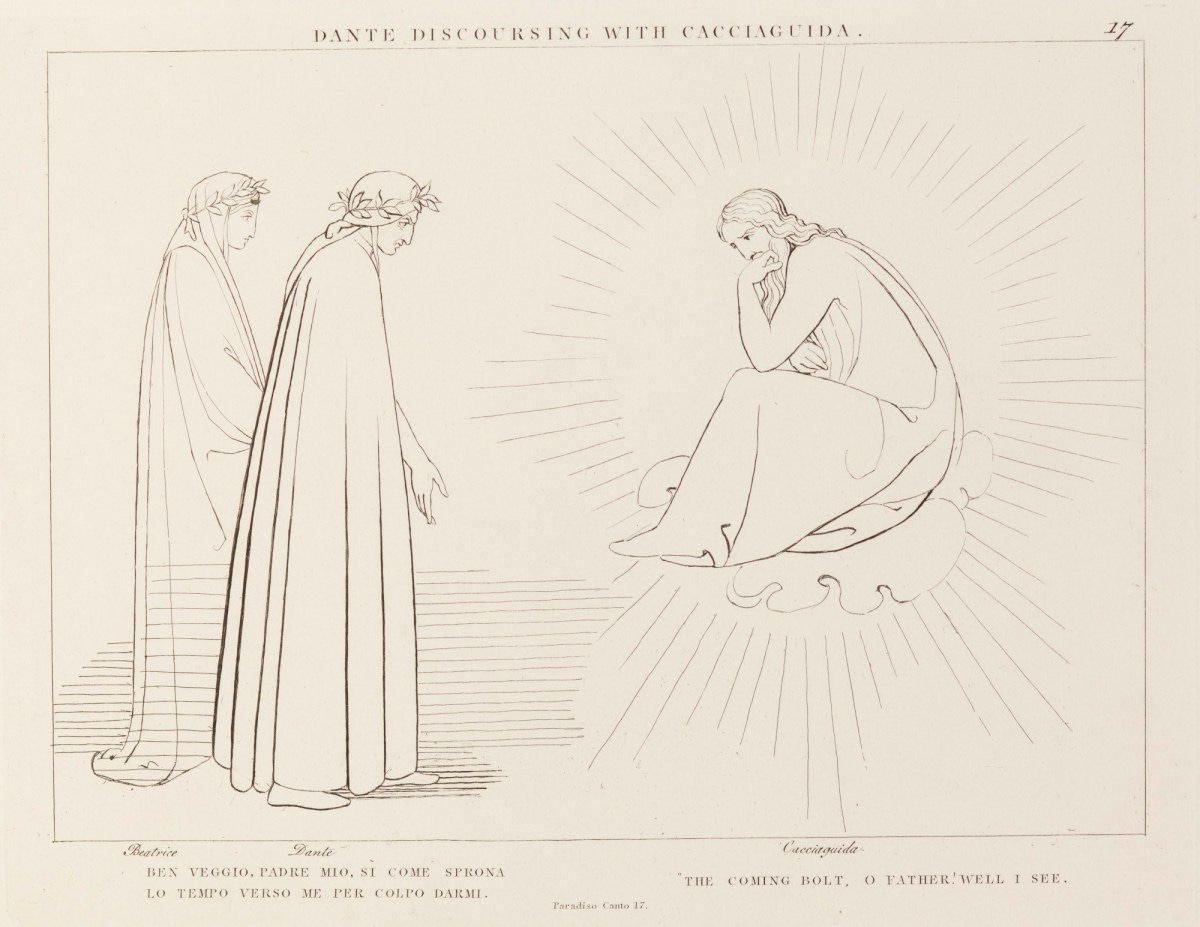 John Flaxman RA, 'Dante Discoursing with Cacciaguida' (from The Divine Comedy, Paradise )