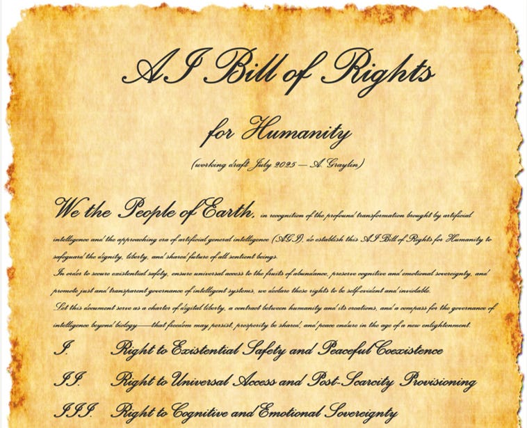 A "Bill of Rights" for the Age of AI