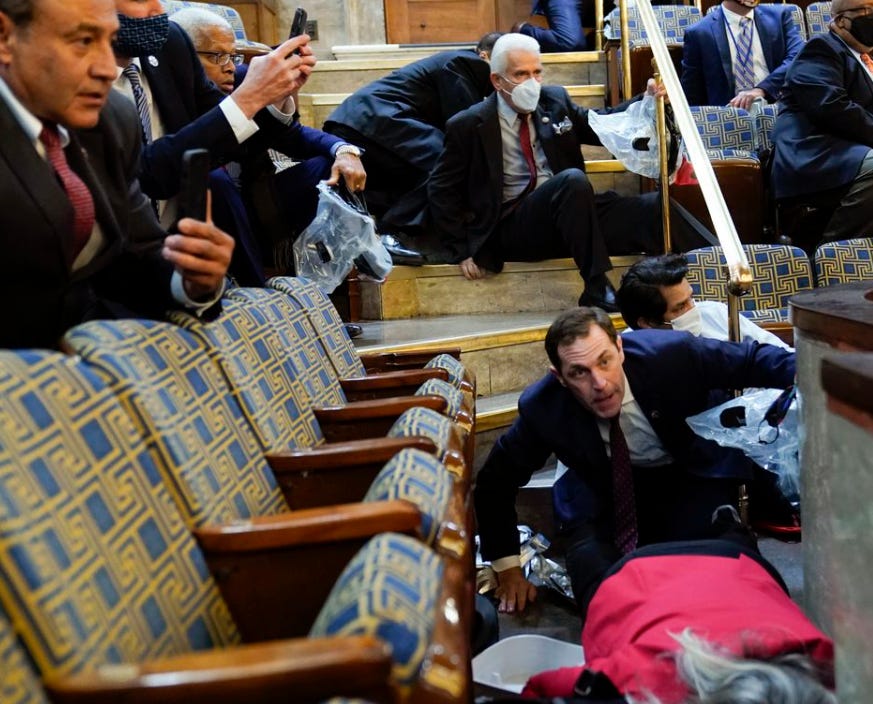 Lawmakers take cover inside Capitol