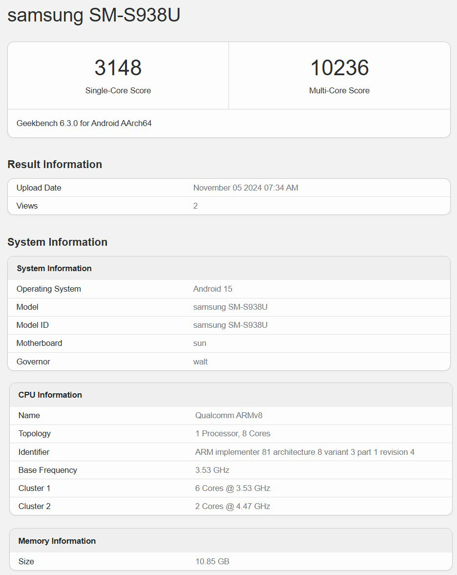 Galaxy S25 leaks benchmarks Galaxy S25 leaks benchmarks