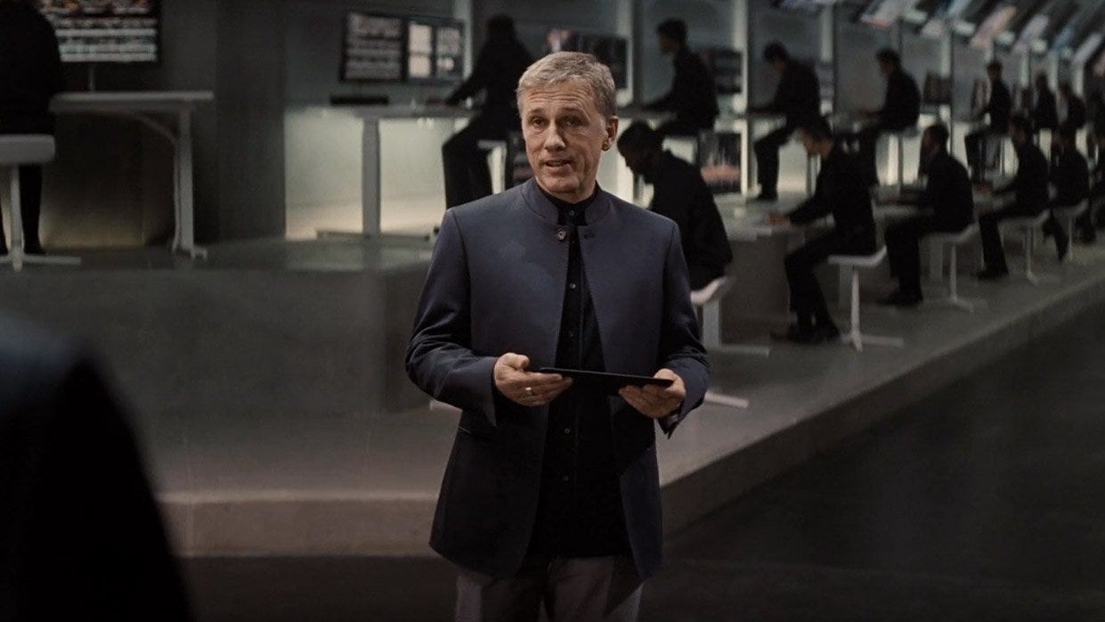 Blofeld's Navy Nehru Jacket in Spectre – Bond Suits