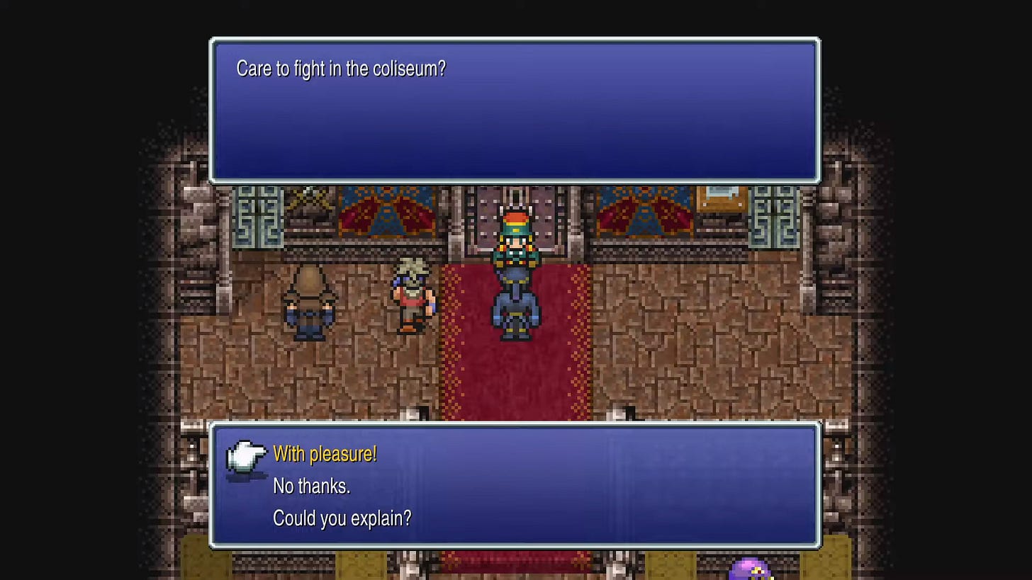 Final Fantasy VI Coliseum guide: Bets & Item Rewards for the Colosseum | RPG Site Final Fantasy VI Coliseum guide: Bets & Item Rewards for the Colosseum | RPG Site