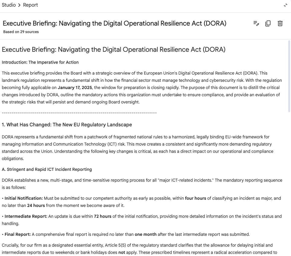 Screenshot 14: Executive Briefing: Navigating the Digital Operational Resilience Act (DORA) Screenshot 14: Executive Briefing: Navigating the Digital Operational Resilience Act (DORA)