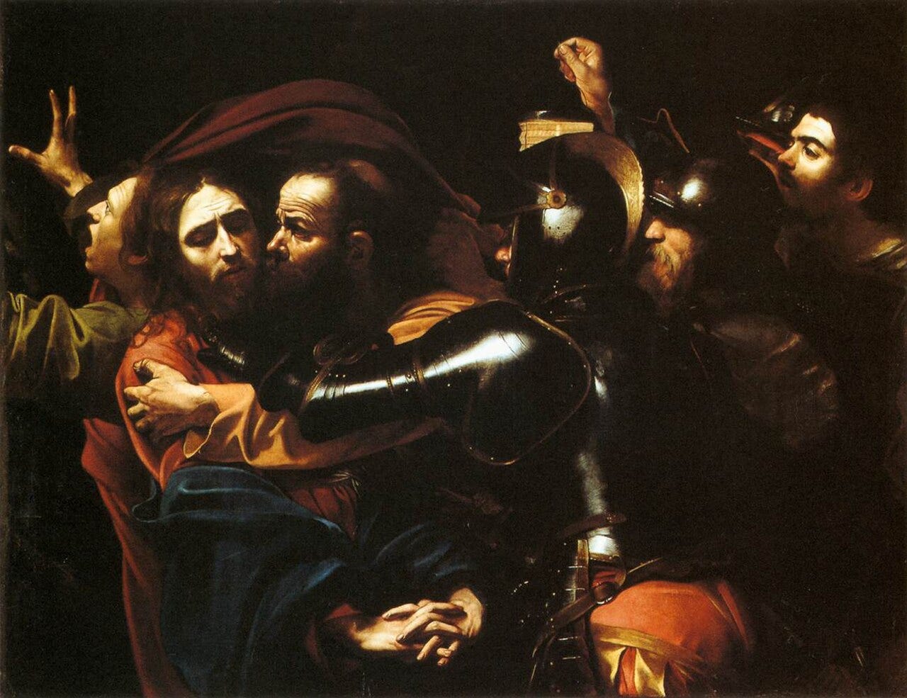 Caravaggio, The Taking of Christ, 1602 Caravaggio, The Taking of Christ, 1602