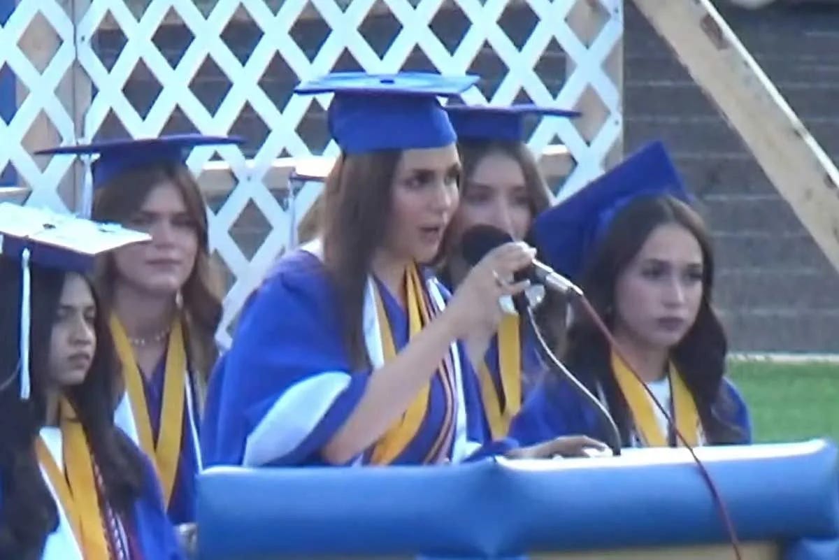 Valedictorian Cut Off After Making Unscripted Remarks During Graduation  Speech Has Now Received Diploma, School District Says
