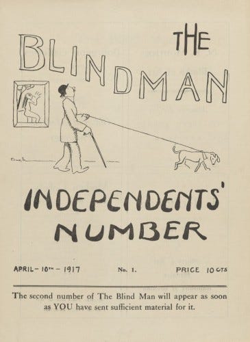 《The Blind Man》第一期資料影像｜來源：Philadelphia Museum of Art Pressroom