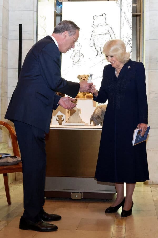 Queen Camilla Unites Winnie-the-Pooh With a Long-Lost Friend - The New York  Times