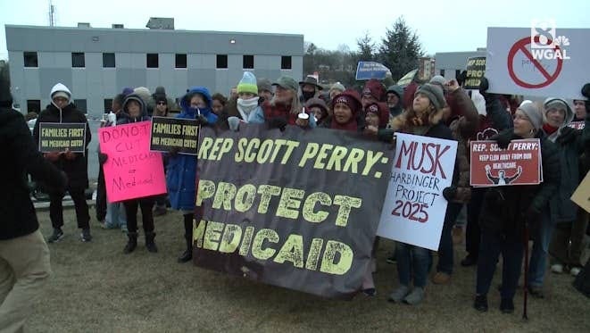 Protesters ask Rep. Scott Perry to say no to Medicaid cuts
