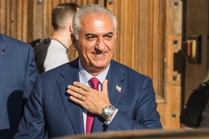 Reza Pahlavi, Iran's crown prince, at Westminster after a meeting at the House of Commons in London, June 30, 2025. Reza Pahlavi, Iran's crown prince, at Westminster after a meeting at the House of Commons in London, June 30, 2025.