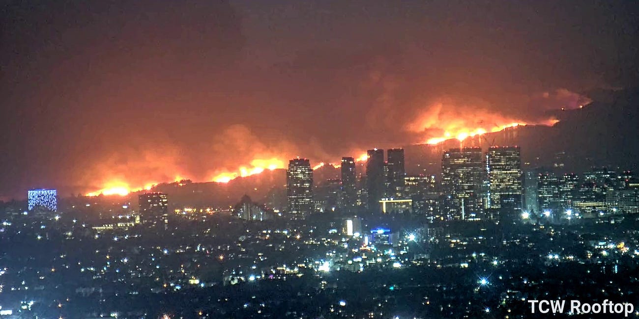 Is anyone available to work on the DEW angle of the LA fires?
