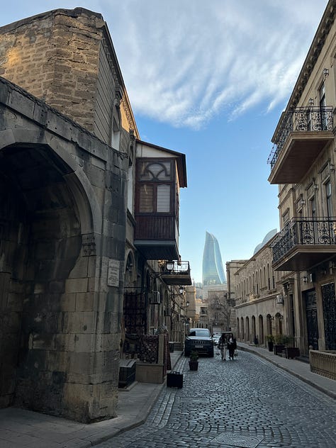 Scenes from the streets of Baku. 