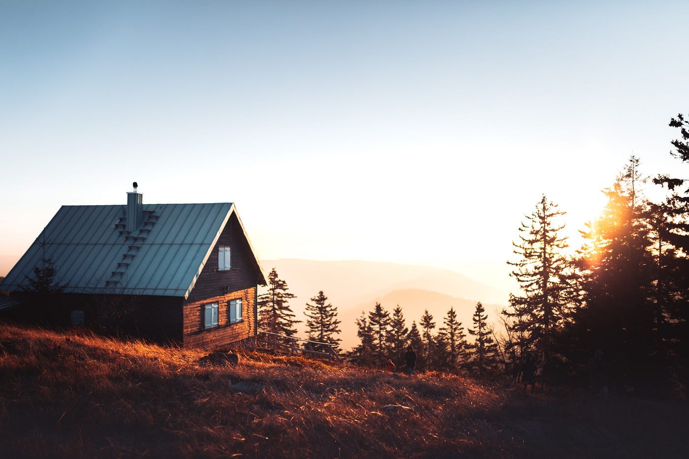 A cabin in the woods. A cabin in the woods.