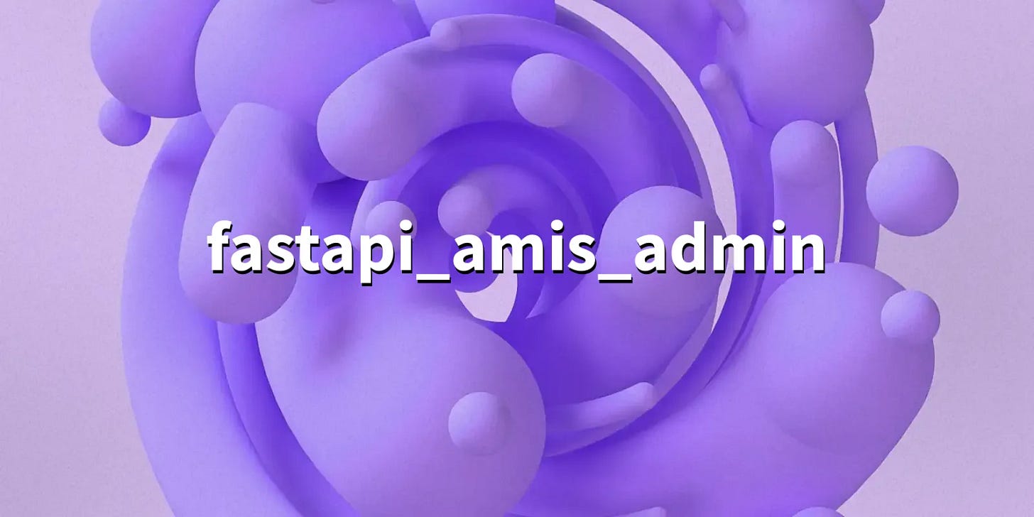 fastapi_amis_admin 0.7.2 - FastAPI-Amis-Admin is a high-performance, efficient and easily extensible F - PythonFix.com fastapi_amis_admin 0.7.2 - FastAPI-Amis-Admin is a high-performance, efficient and easily extensible F - PythonFix.com