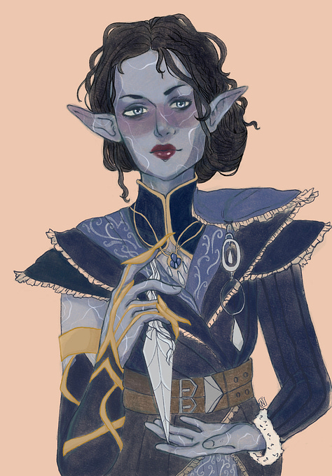 8 pictures of different characters, mostly female fantasy characters.